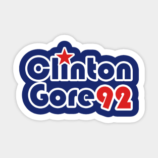 Clinton Gore 92 Sticker